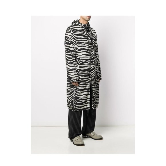 Dries Van Noten Zebra Print Rain Coat - Picture 1 of 11